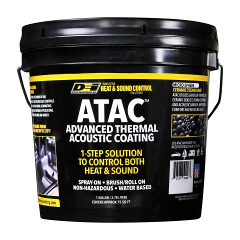 DEI ATAC Advanced Thermal Acoustic Coating 50208 Barrier Coating, Sound Deadening/Insulation, Spray-on, Roll-on, Water-Based, 75 Sq. Ft., 1 Gallon, Each
