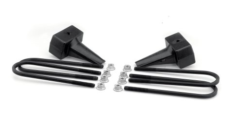 ReadyLift Suspension Rear Block Kits for 2011-2016 F-250 SUPER DUTY, F-350 F-450 DUTY - 66-2014 Blocks and U-Bolts, Cast Iron, 4.00 in. Thick, Ford, Rear, Pair