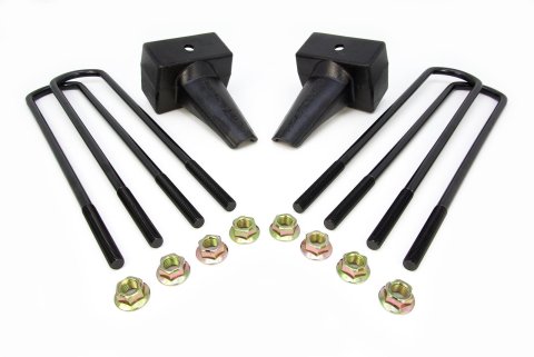 ReadyLift Suspension Rear Block Kits for 2011-2016 F-250 SUPER DUTY, F-350 F-450 DUTY - 66-2024 Lift, Leaf Spring Block, Cast Iron, Rear, 4.0 in., Ford, Kit