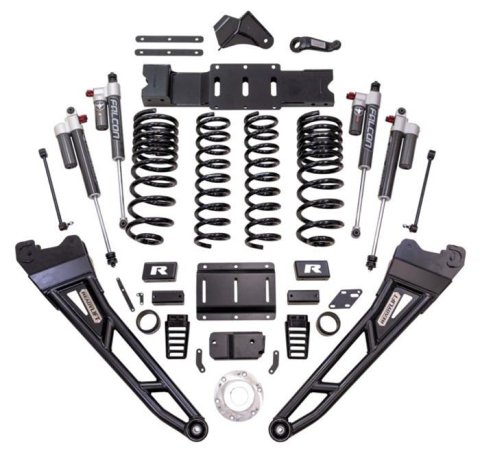 ReadyLift Suspension MAX3.3 Ram Diesel Lift Kits for 2019-2024 2500 - 43-19642 Kit, 6.00 in. Front Lift, 4.00 in. Rear Lift, Front Coil Springs, Rear Spacer, Falcon 3.3. Front/Rear Shocks, Diesel, Ram, Kit