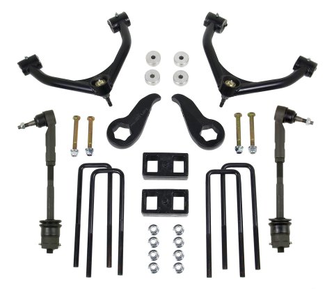 ReadyLift Suspension SST Lift Kits 69-3411 Lift, Torsion Bar Key/Leaf Spring Blocks, 4.0 in. Front, 1.0 in. Rear, Chevy, GMC, Kit