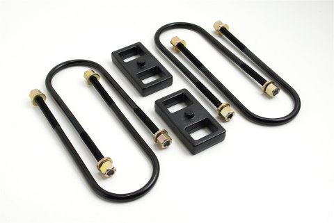ReadyLift Suspension Rear Block Kits 66-1201 Blocks and U-Bolts, Cast Iron 1.0 in. Thick Blocks, Dodge, Ram, Rear, Kit