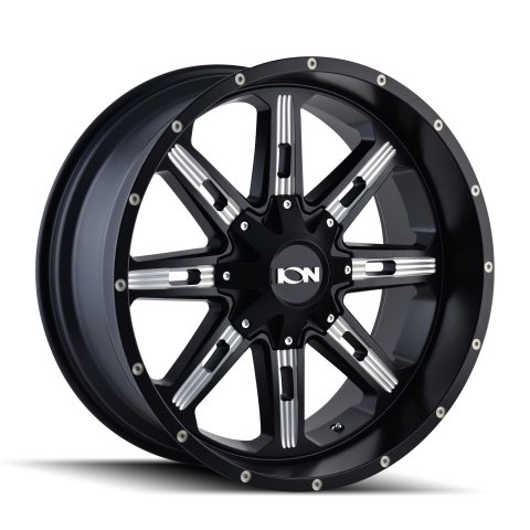 ION Alloy Series 184 Satin Black Wheels with Milled Spokes 20x9 SATIN BLACK/MILLED SPOKES 20X9 8-180 0mm 124.1mm
