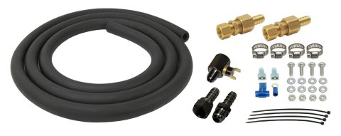 Derale Remote Transmission Cooler Mounting Kits 13023 Mount Kit, Cooler, Plastic, Black, 1/2 in. x 10 ft. Line, Hardware, Kit