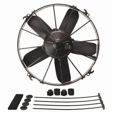 13 Inch 1,640 CFM Derale High-Output Paddle Blade Fan 16142 Fan, Electric, Single, cfm., in. Fan, 13.063 in. OD., 3.750 in. Thick, Puller, Each