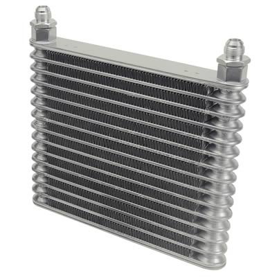 Derale Plate and Fin Engine Oil Coolers 15851 Fluid Cooler, Engine, Plate-Type, Aluminum, 9.5 in. x 9.875 in. x 1.25 in., -8 AN Inlet, Outlet, Each