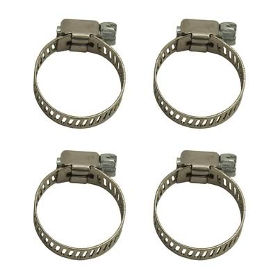 Derale Stainless Steel Hose Clamps 13008 Clamps, Worm Gear Style, Steel, Natural, 0.312 in. To 0.500 in. Diameter, Set of 4
