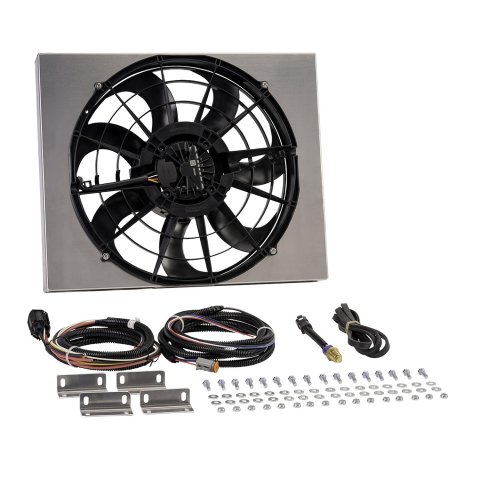 17 Inch 2,800 CFM Derale Electric Fan Brushless Powerpacks 67923-215 Fans, Powerpack, Single in. Fan, CFM, Shroud, 215 degree, Kit