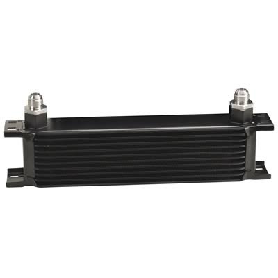 Derale Stacked Plate Fluid Coolers 51008 Cooler, Plate-Type, Aluminum, Black, 10-Row, -8 AN, 4.563 in. x 13 in. x 2 in., Each