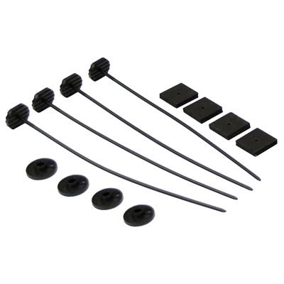 Derale Electric Fan Mounting Brackets 13001 Fluid Cooler Mounts, Plastic, Black, Kit