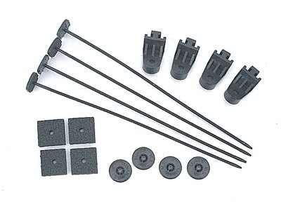 Derale Electric Fan Mounting Brackets 16744 Fluid Cooler Mounts, Nylon, Black, Set of 4