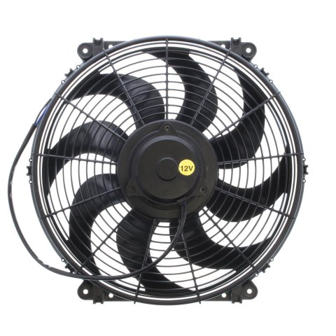 16 Inch 2,175 CFM Derale Tornado Universal Fan 16626 Electric Fan, Single, in. Diameter, Pusher, Puller, cfm, Black, Plastic, Each