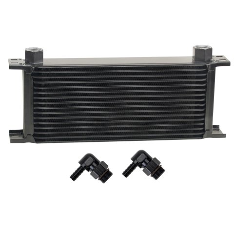 Derale Stacked Plate Fluid Coolers 51681 Stack Cooler 16 Row w/ 3/8" Swivel Hose Barb fittings
