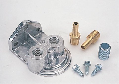 Derale Remote Filter Mounts 13005 Transmission Base/Mount Only, Uses Fram PH8A or PH43 filter