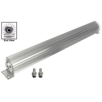 Derale Heat Sink Fluid Coolers 13257 Cooler, Type, Aluminum, 26 in. x 2.188 in. x 3.25 in., 3/8 in. NPT, Inlet, Outlet, Kit