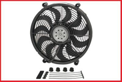 17 Inch 2,400 CFM Derale High-Output Single RAD Fan 18217 Electric Fan, Tornado, Single, cfm., 17.0 in. Diameter, Reversable, Each