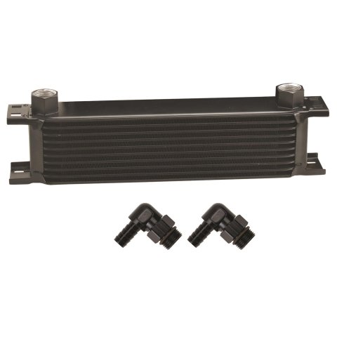 Derale Stacked Plate Fluid Coolers 51082 Stack Cooler 10 Row w/ 1/2" Swivel Hose Barb fittings
