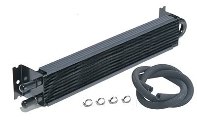 Derale Frame Rail Transmission Fluid Coolers 13220 Cooler, Transmission, Tube and Fin, Aluminum, Copper, 1.75 in. x 16.75 in. x 2.5 in., Each