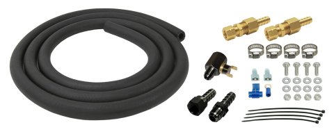 Derale Fluid Cooler Installation Kits 13022 Kit, for Remote Transmission Cooler, Lines, Hose Clamps, Nylon Rods, Metal Straps, Screws, Kit