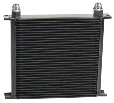 Derale Stacked Plate Fluid Coolers 53410 Cooler, Plate-Type, Aluminum, Black, 34-Row, -10 AN, 12.063 in. x 13 in. x 2 in., Each