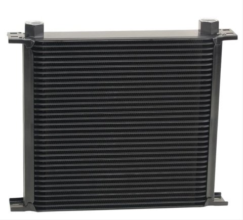 Derale Stacked Plate Fluid Coolers 53478 Cooler, Plate-Type, Aluminum, Black, 34-Row, -10 AN, 12.063 in. x 13 in. x 2 in., Each