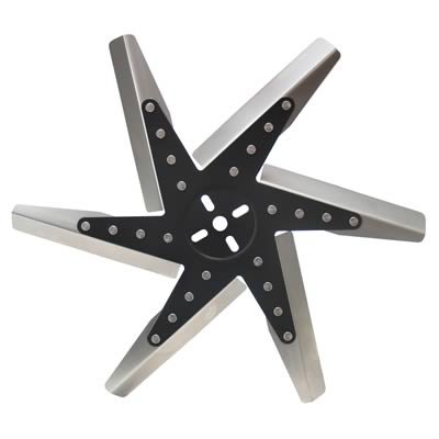 Derale Hi Performance Stainless Steel Flex Fans 19118 Fan, Flex-Type, High Performance, Clockwise, 18 in. Diameter, Blades/Steel Hub, Universal, Each