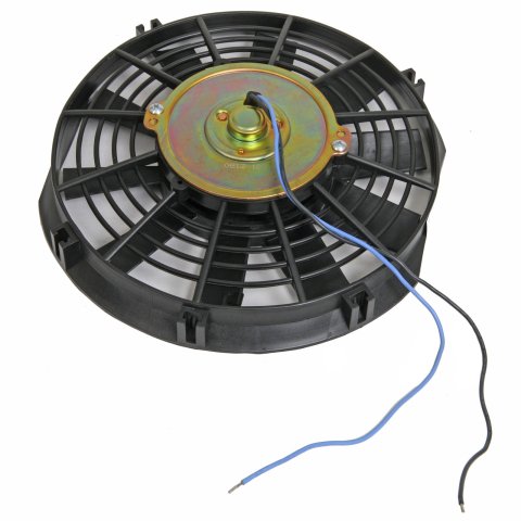 9 Inch 475 CFM Derale Dyno-Cool Straight Blade Fan 16909 Electric Fan, Single, in. Diameter, Pusher, Puller, cfm, Black, Plastic, Each