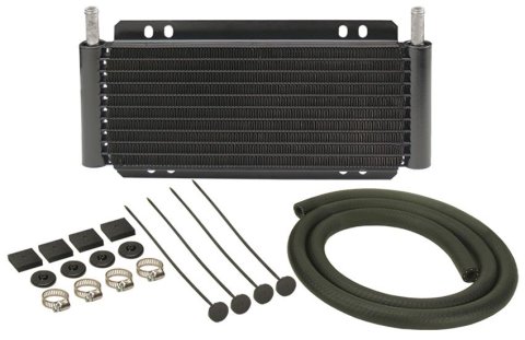 Derale Power Steering Cooler Kits 13215 Fluid Cooler, Steering, Plate and Fin, Aluminum, Black, 5 3/4 in. x 11 in. x 7/8 in., Each