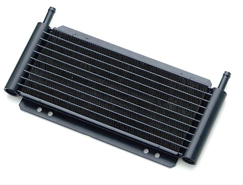 Derale 8000 Series Fin and Plate Transmission Coolers 13501 Fluid Cooler, Transmission, Plate-Type, Aluminum, 5.75 in. x 11 in. x 0.875 in., 11/32 in. Inlet, Outlet, Each