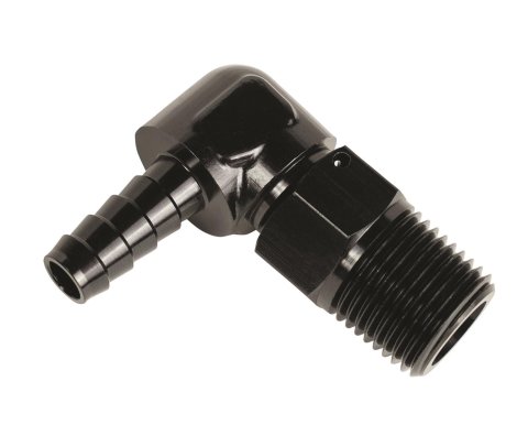 Derale AN Swivel Hose Barb Fittings 59406 Aluminum Fitting 90 7/8-14 UNF x 3/8