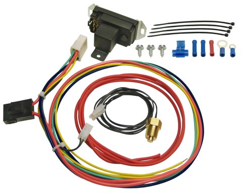 Derale Deluxe Adjustable Controllers with Pipe Threaded Probes 16749 Fan Control, Thermostatic, Adjustable, 150 to 240 Degrees, Kit