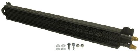 Derale Frame Rail Transmission Fluid Coolers 13225 Cooler, Transmission, Tube and Fin, Aluminum, Copper, Black, 1 1/2 in. x 24 in. x 1 1/2 in., Each