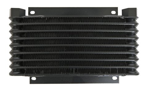 Derale 9000 Series Fin and Plate Transmission Coolers 33602 Fluid Cooler, Plate-Fin Type, Aluminum, 9.750 in. x 6.250 in. x 1.25 in., 1/2 NPT Inlet, Outlet, Each
