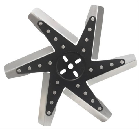 Derale Hi Performance Stainless Steel Flex Fans 19315 Fan, Flex-Type, Performance, Counterclockwise, 15 in. Diameter, Blades/Steel Hub, Universal, Each