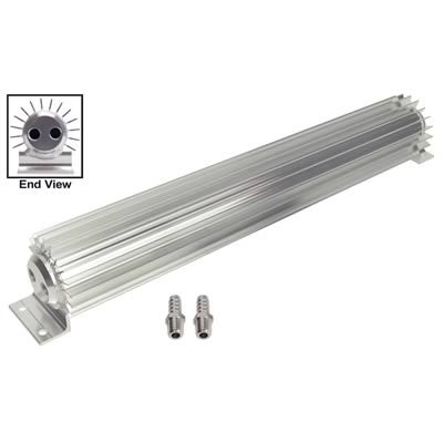 Derale Heat Sink Fluid Coolers 13262 Cooler, Type, 2-Pass, Aluminum, 20.25 in. x 2.188 in. x 3.25 in., 1/4 in. NPT, Inlet, Outlet