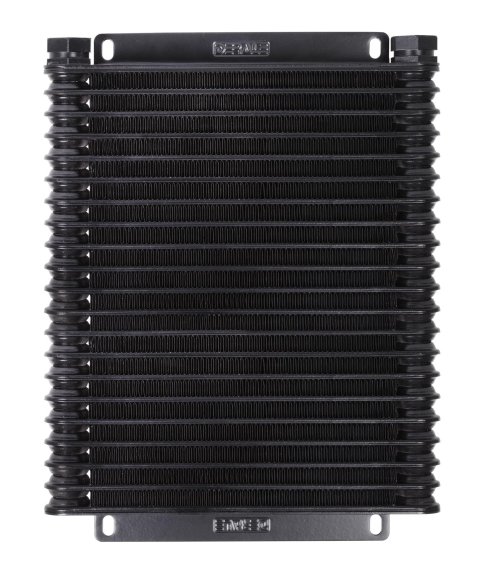 Derale 9000 Series Fin and Plate Transmission Coolers 33605 Fluid Cooler, Plate-Fin Type, Aluminum, 12.813 in. x 9.750 in. x 1.25 in., 1/2 NPT Inlet, Outlet, Each