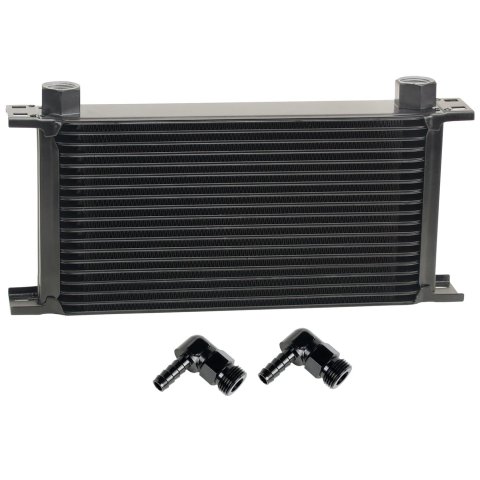 Derale Stacked Plate Fluid Coolers 51982 Stack Cooler 19 Row w/ 1/2" Swivel Hose Barb fittings
