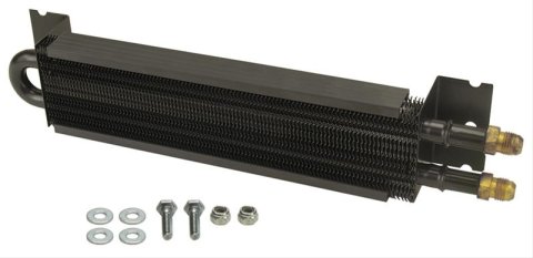 Derale Frame Rail Transmission Fluid Coolers 13223 Cooler, Transmission, Tube and Fin, Aluminum, Copper, Black, 1 1/2 in. x 12 in. x 1 1/2 in., Each