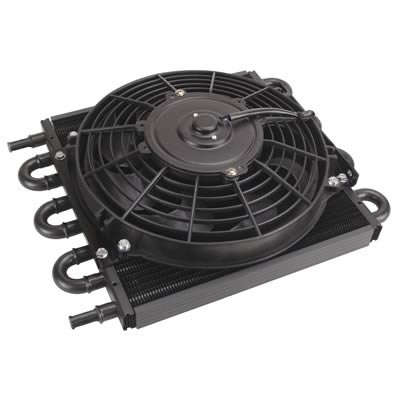 Derale Dyno-Cool Remote Fluid Coolers 12742 Cooler, Tube and Fin, Aluminum, Copper, Black, 10.25 in. x 13.625 in. x 3.625 in., Each