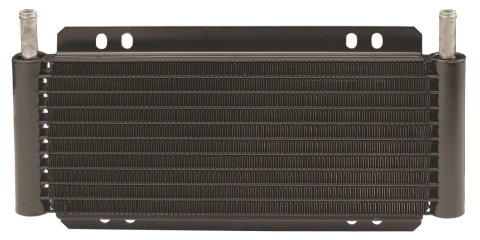 Derale 8000 Series Fin and Plate Transmission Coolers 33501 Fluid Cooler, Transmission, Plate-Type, Aluminum, Black, Each