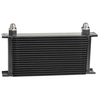 Derale Stacked Plate Fluid Coolers 51908 Cooler, Plate-Type, Aluminum, Black, 19-Row, -8 AN, 7.438 in. x 13 in. x 2 in., Each