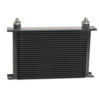 Derale Stacked Plate Fluid Coolers 52506 Cooler, Plate-Type, Aluminum, Black, 25-Row, -6 AN, 9.188 in. x 13 in. x 2 in., Each