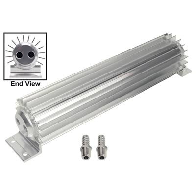 Derale Heat Sink Fluid Coolers 13260 Cooler, Type, 2-Pass, Aluminum, 14.25 in. x 2.188 in. x 3.25 in., 1/4 in. NPT Inlet, Outlet, Each
