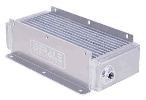 Derale Hi-Flow Racing Remote Fluid Coolers 61178 Coolers, Remote, A/T Oil, 95,000 BTU per Hour, 11 Rows, Tube and Fin, 15 in. x 8.25 in. x 4.25 in. Aluminum, Natural, Each
