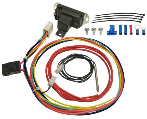 Derale Deluxe Adjustable Fan Controllers with Radiator Probes 16759 Control, Thermostatic, Adjustable, 150 to 240 Degrees, Kit