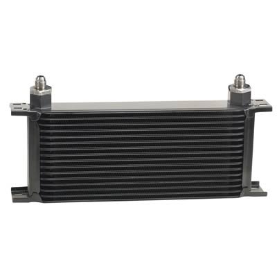 Derale Stacked Plate Fluid Coolers 51606 Cooler, Plate-Type, Aluminum, Black, 16-Row, 6.438 in. x 13 in. x 2 in., Each