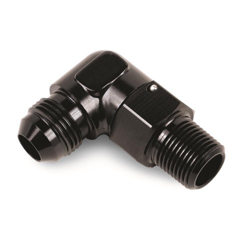 Derale AN to NPT Adapter Fittings 59708 Aluminum Fitting 90 1/2 x -8AN Male