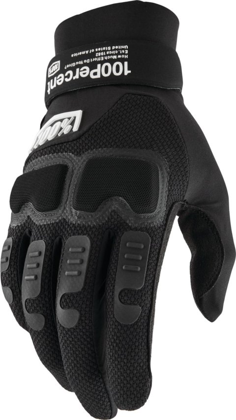 100 Percent Langdale Gloves 10029-00002 Riding Gloves, Langdale, Clarino/Nylon, Black, Medium, Pair