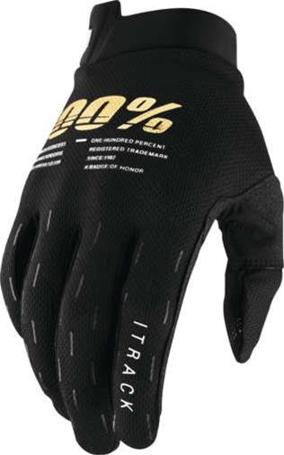 100 Percent iTrack Gloves 10008-00009 Riding Gloves, iTrack, Clarino, Black, 2X-Large, Pair