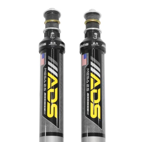 ADS MESA 2.5 Series Shocks 100ADS-10087 Shock Absorber, 2.5, 24.33 in. Extended, 16.14 in. Compressed, 8.19 in. Stroke, Ram, Front, Pair